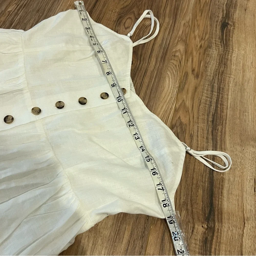 NWT Madewell Linen-Cotton Cami Button-Front Midi Dress - Picture 9 of 10